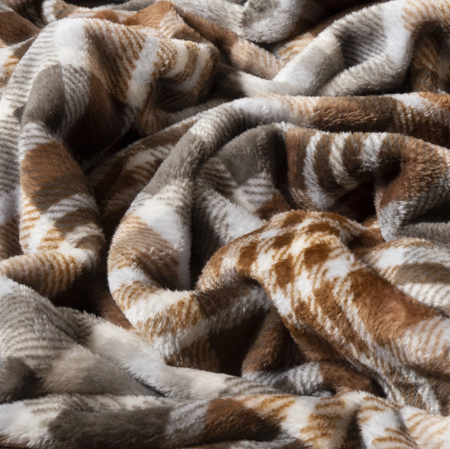 Ultra-Soft Plush Throw Blanket – Reversible Cozy Classic Design (54" x 68")