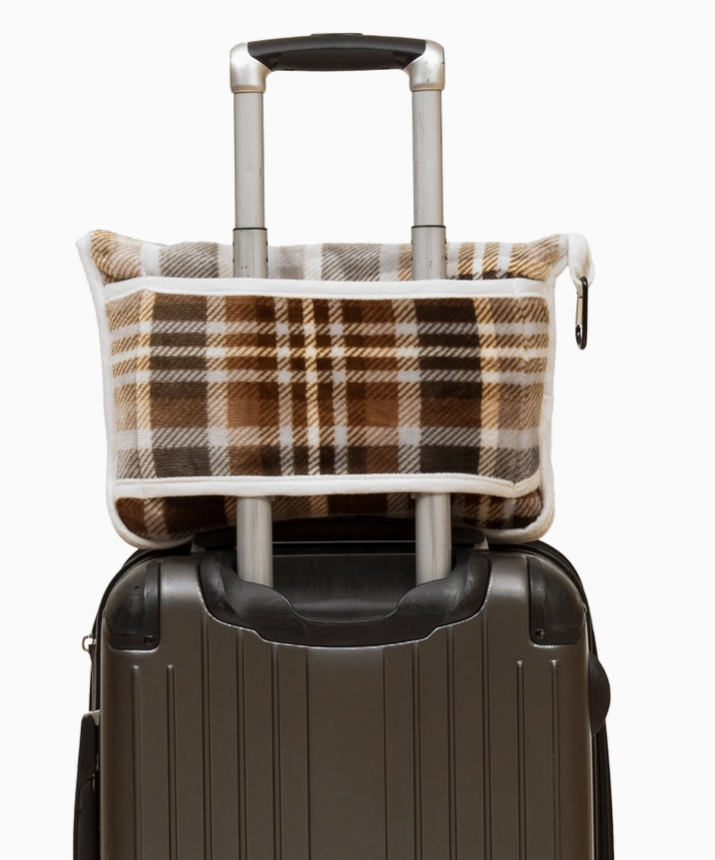 Carstens Plush Travel Blanket with Carry Bag – Cozy & Compact (50" x 60")