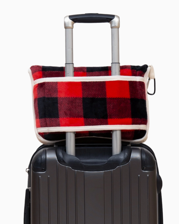Carstens Plush Travel Blanket with Carry Bag – Cozy & Compact (50" x 60")