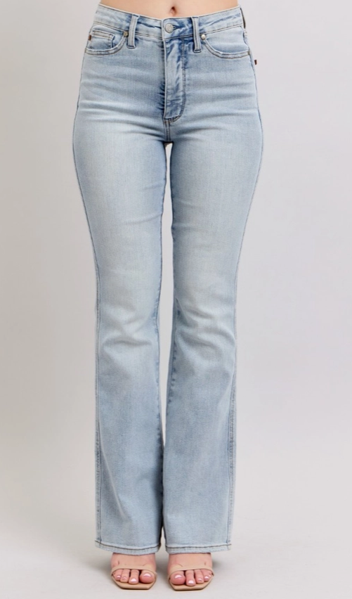 Multi Inseams Tummy Control High Waisted Bootcut Jeans by Judy Blue - Long