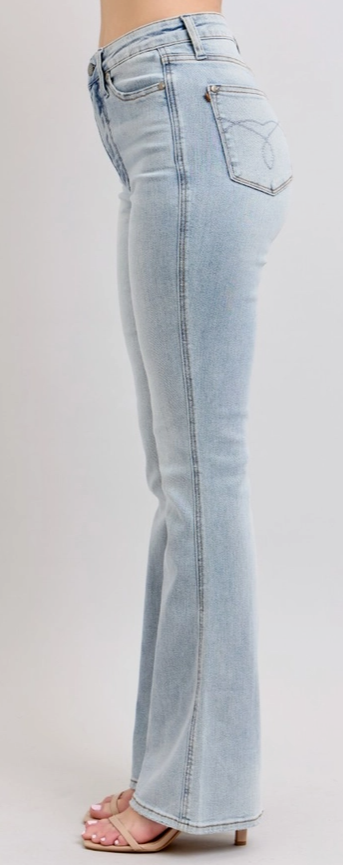 Multi Inseams Tummy Control High Waisted Bootcut Jeans by Judy Blue - Long