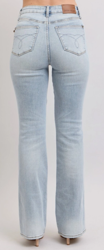 Multi Inseams Tummy Control High Waisted Bootcut Jeans by Judy Blue - Long
