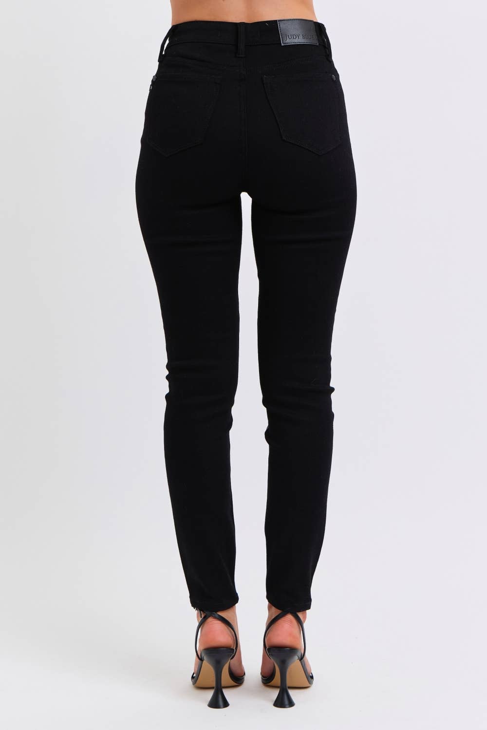 Judy Blue Faux Leather & Denim Skinny Jeans
