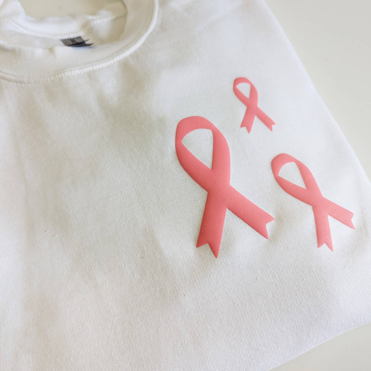 Breast Cancer Awareness Puff Print Crewneck Sweatshirt