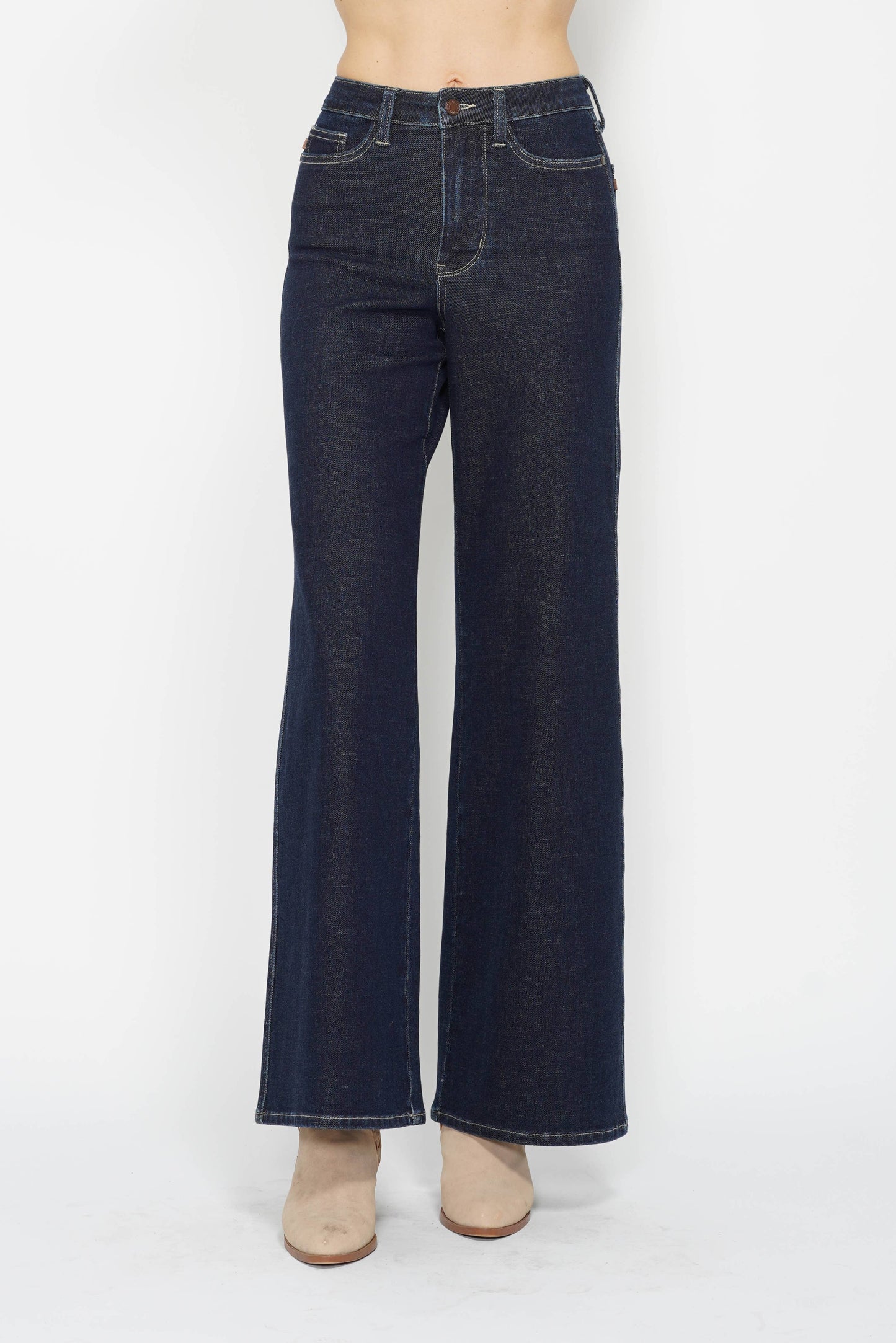 Judy Blue High Waisted Tummy Control Retro Wide Leg Jeans