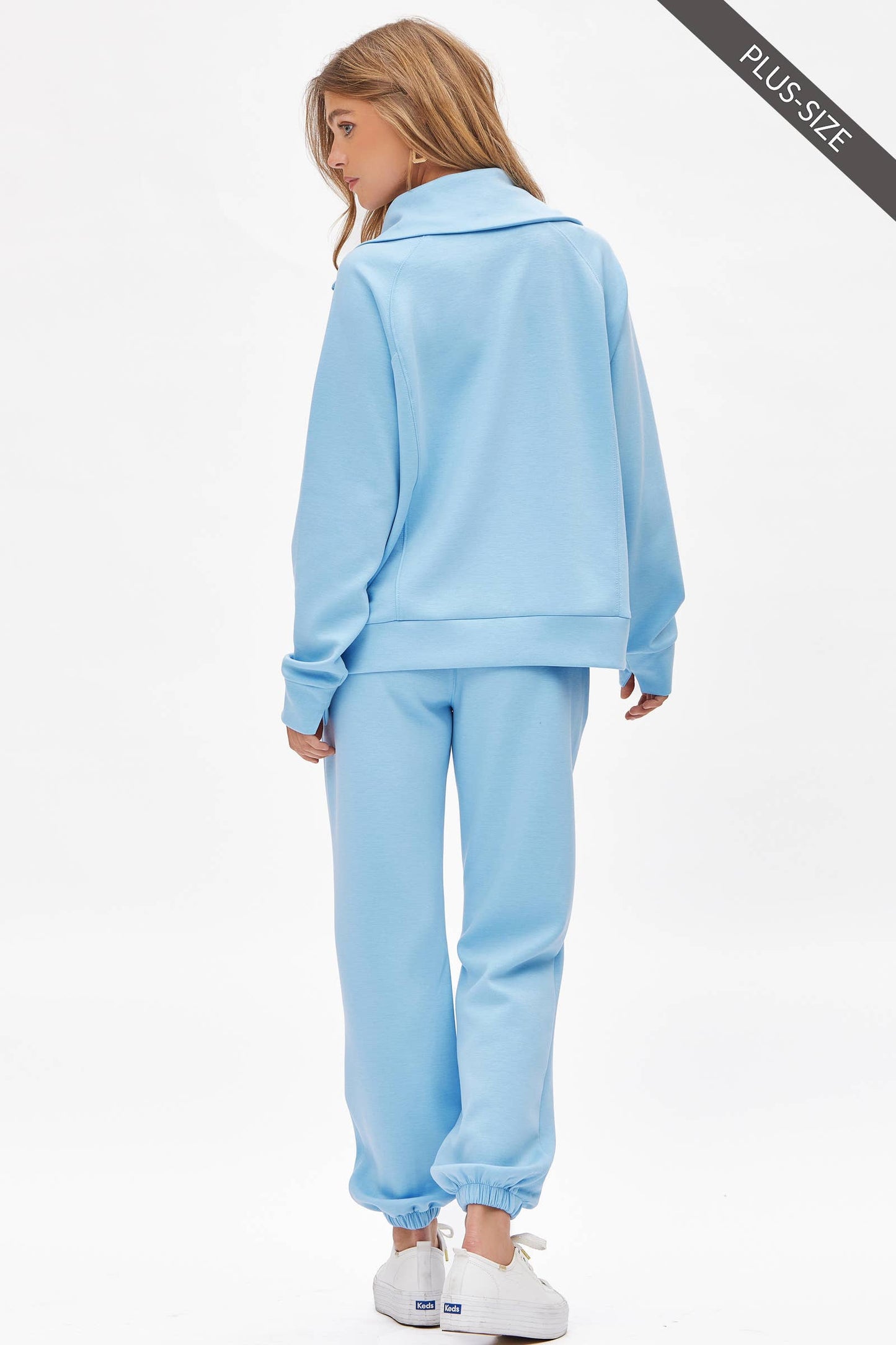 Quarter Zip Pullover + Jogger Modal Travel Set - Plus Size