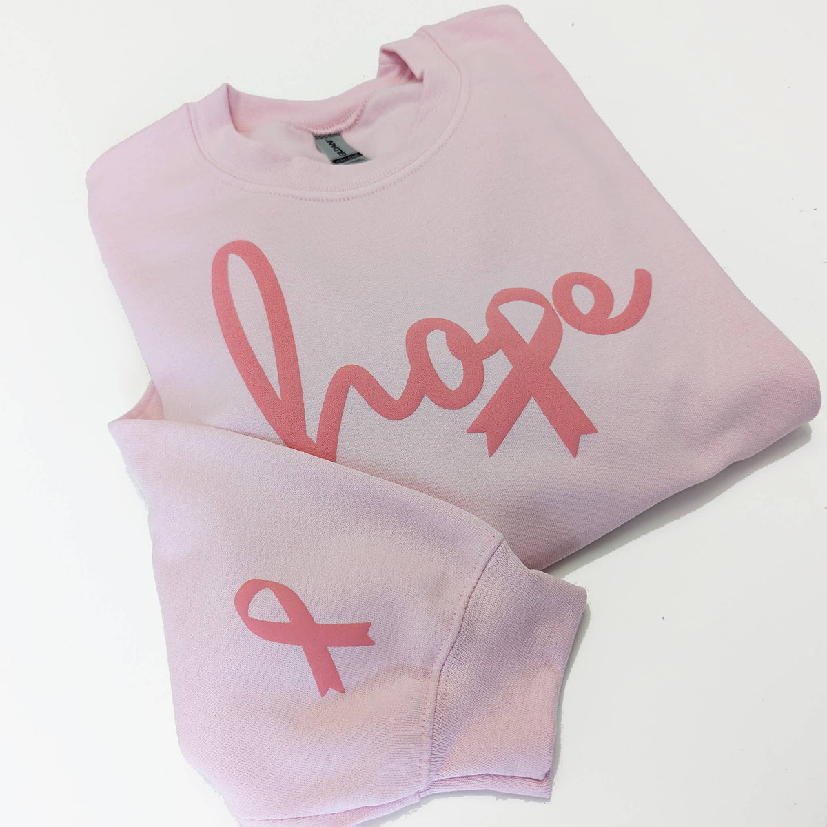 Breast Cancer Awareness Puff Print Crewneck Sweatshirt