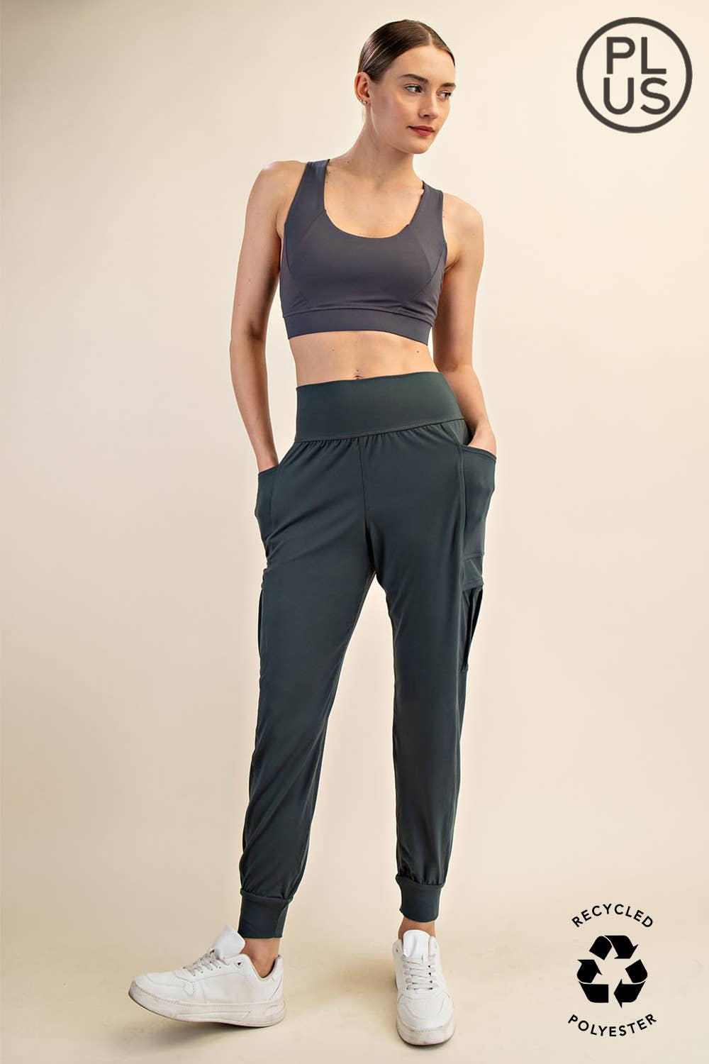 BUTTER JOGGER WITH SIDE POCKETS - PLUS SIZE