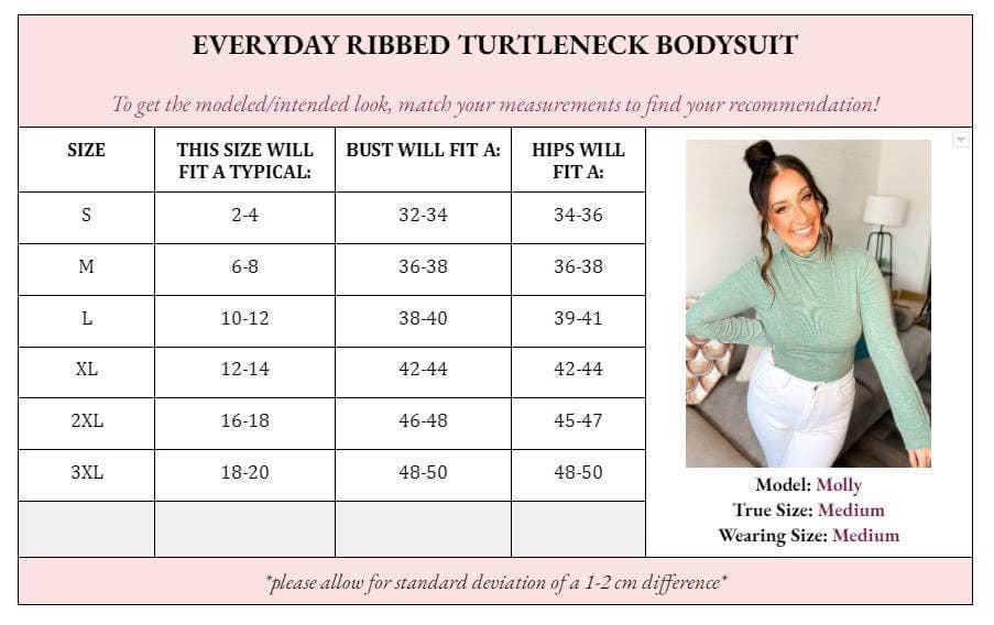 Ribbed Turtleneck Bodysuit – Everyday Luxury