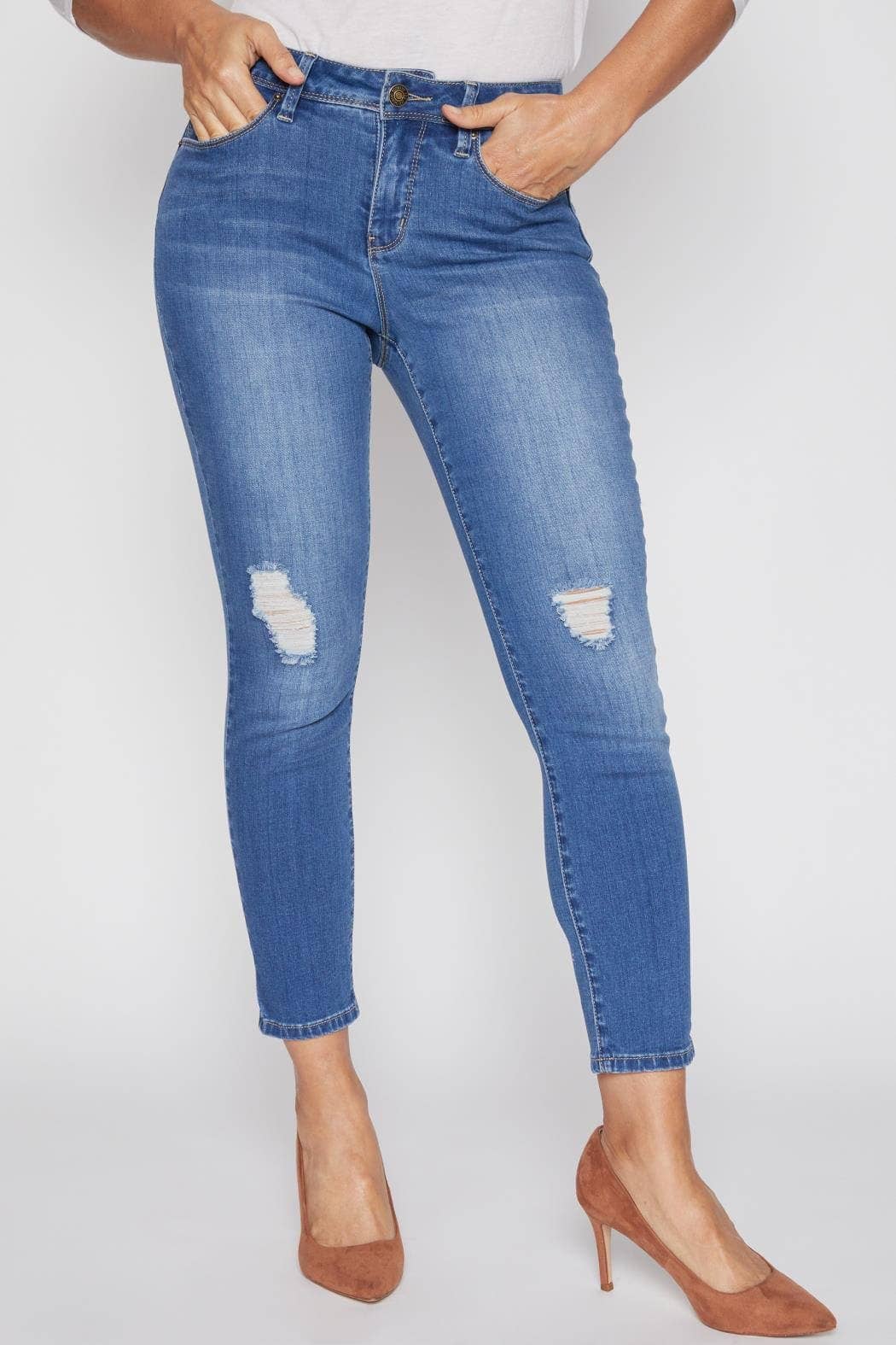 Petite Tummy Control High-Rise Skinny Jeans