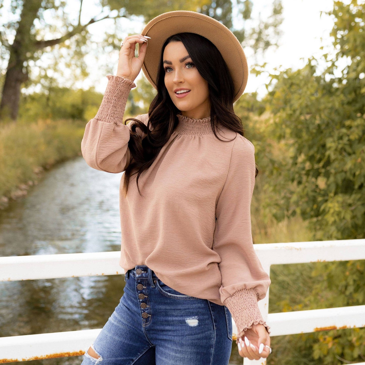 Cora High Neck Blouse