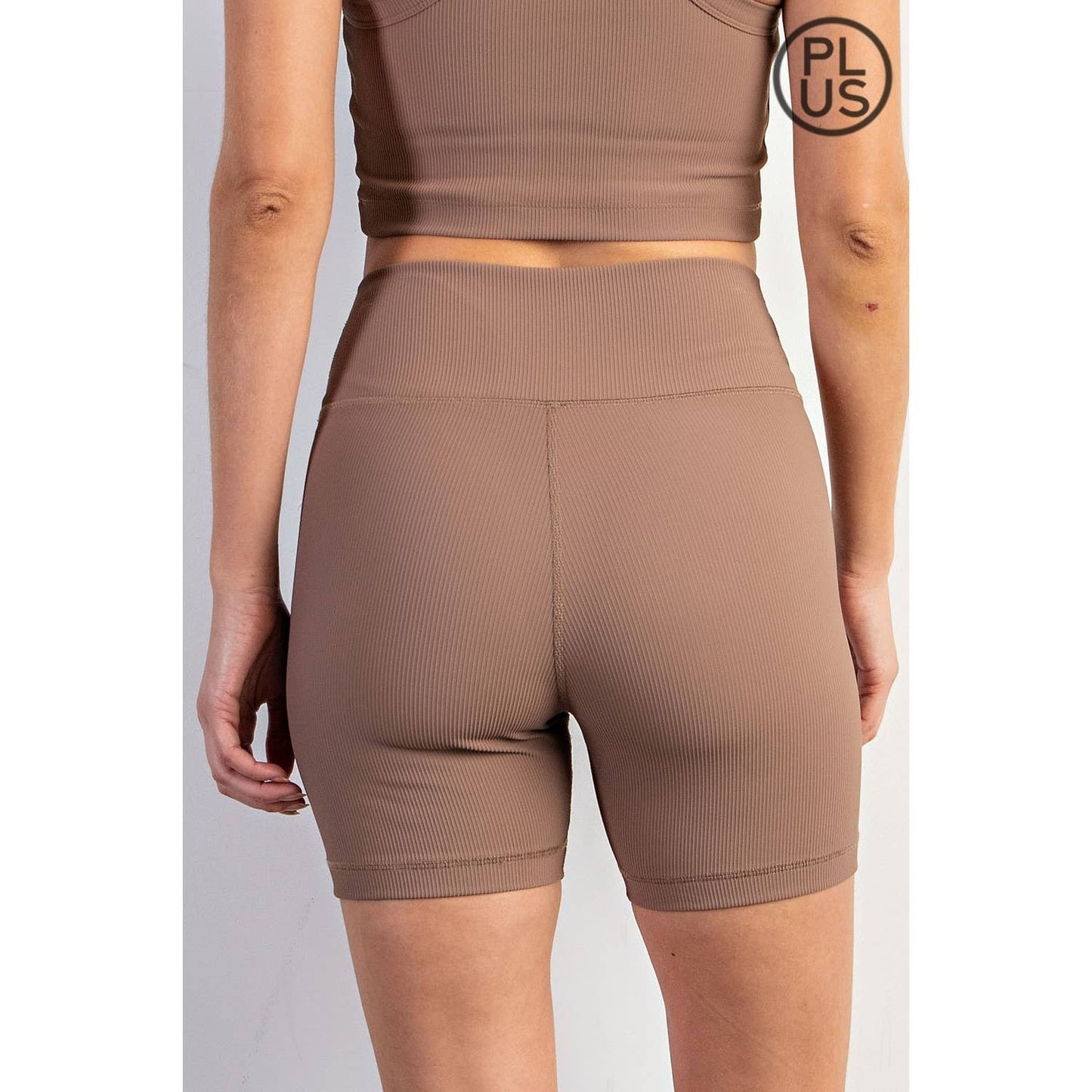 Nylon Rib Biker Pants with Coin Pockets – Plus Size
