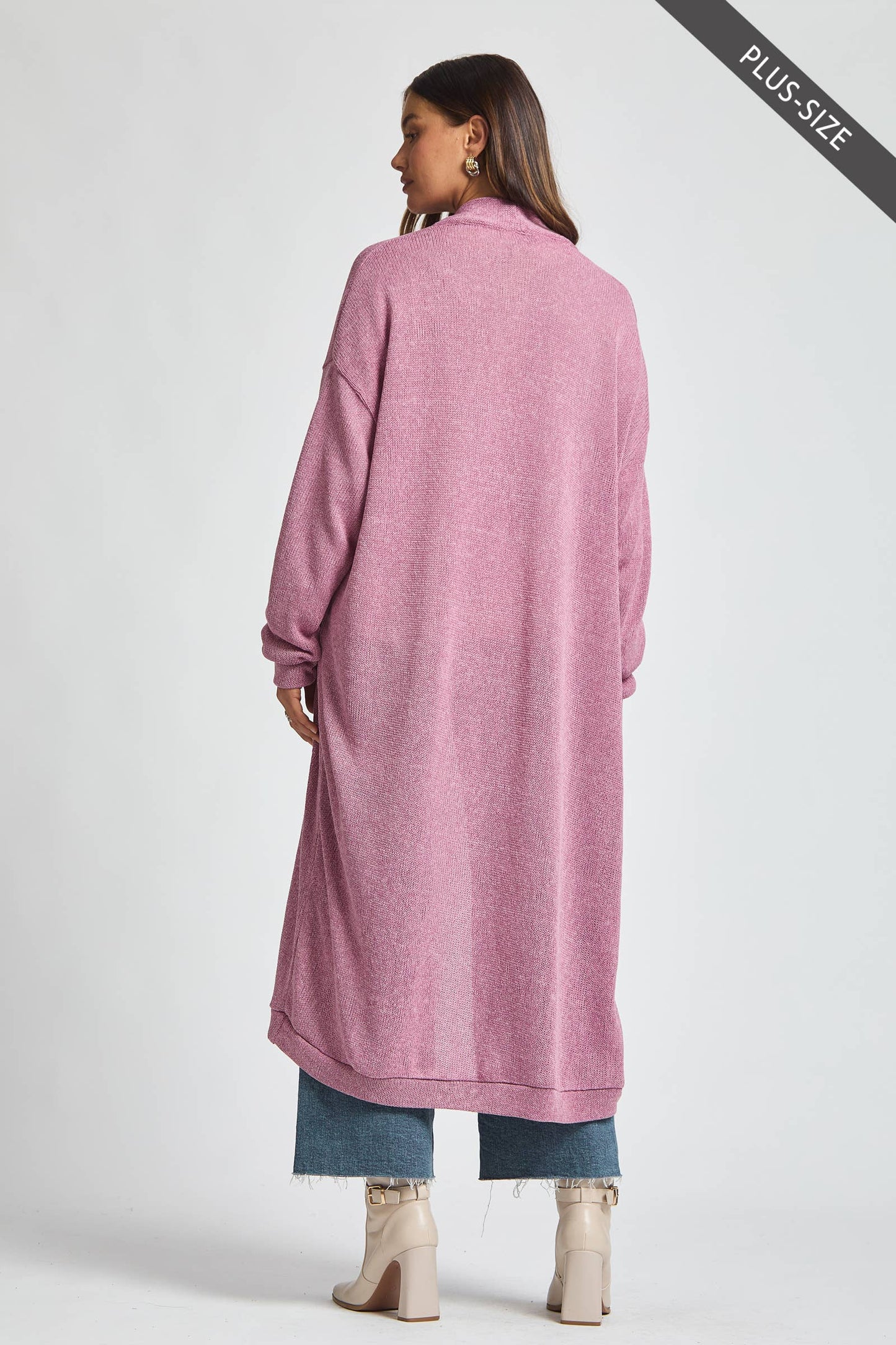 PLUS SIZE Lightweight Long Cardigan – Soft, Relaxed Everyday Layer