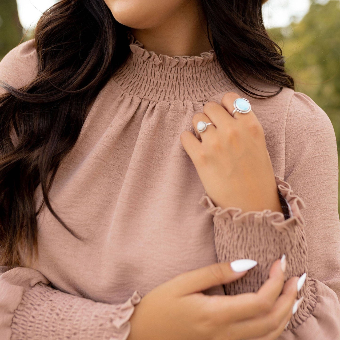 Cora High Neck Blouse
