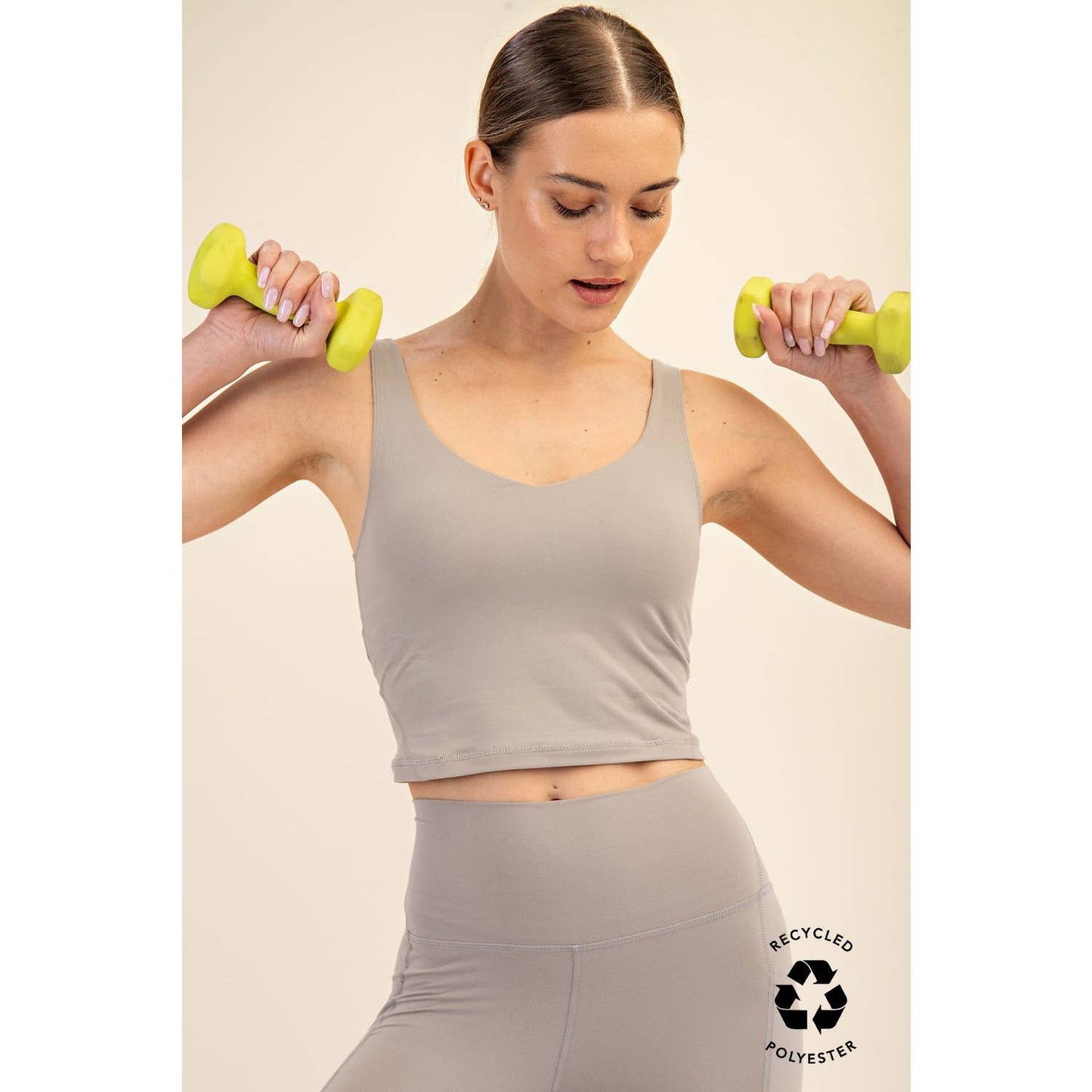 Butter Soft V-Neck Cropped Yoga Top with Padding