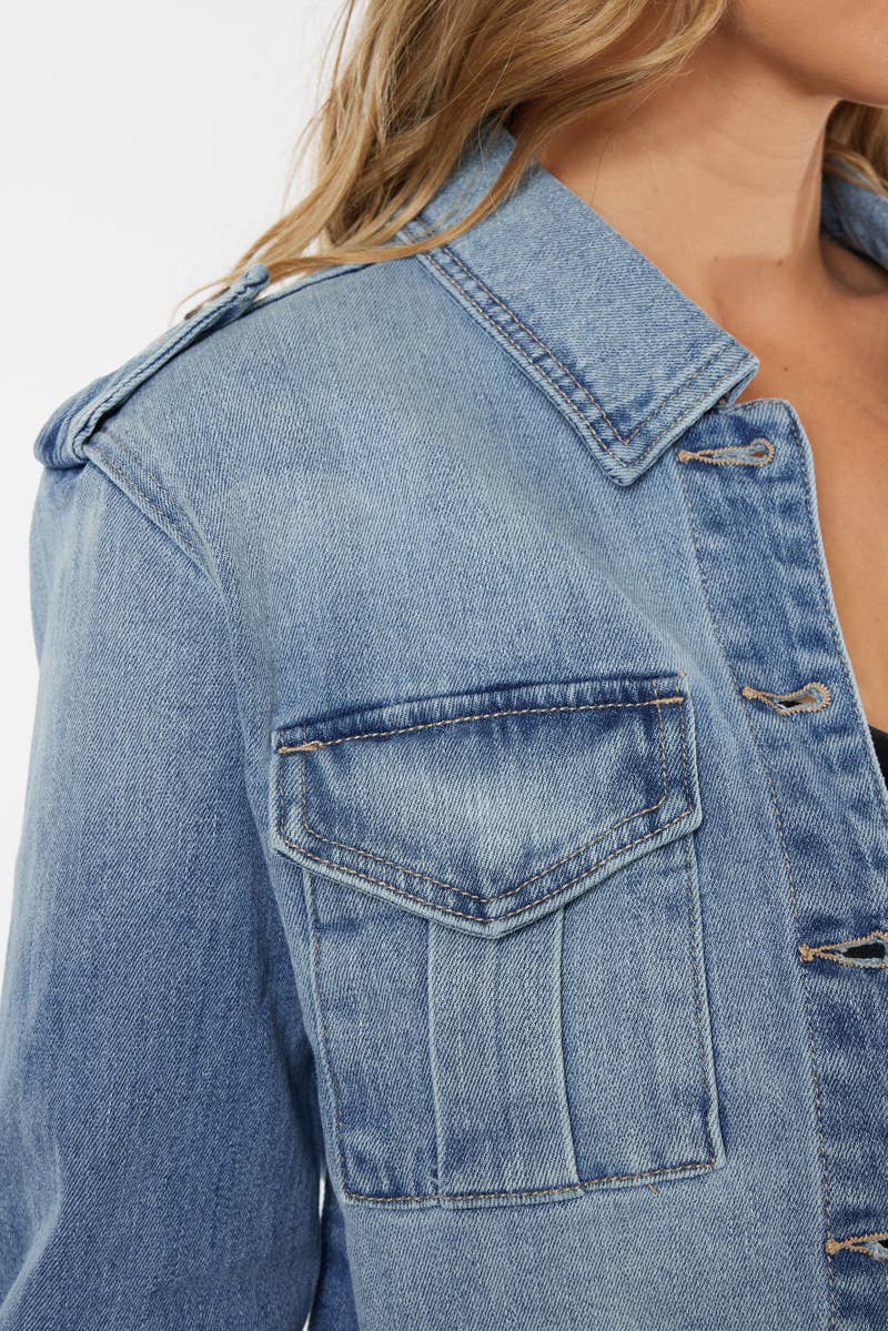 Crop Utility Shirt Jacket