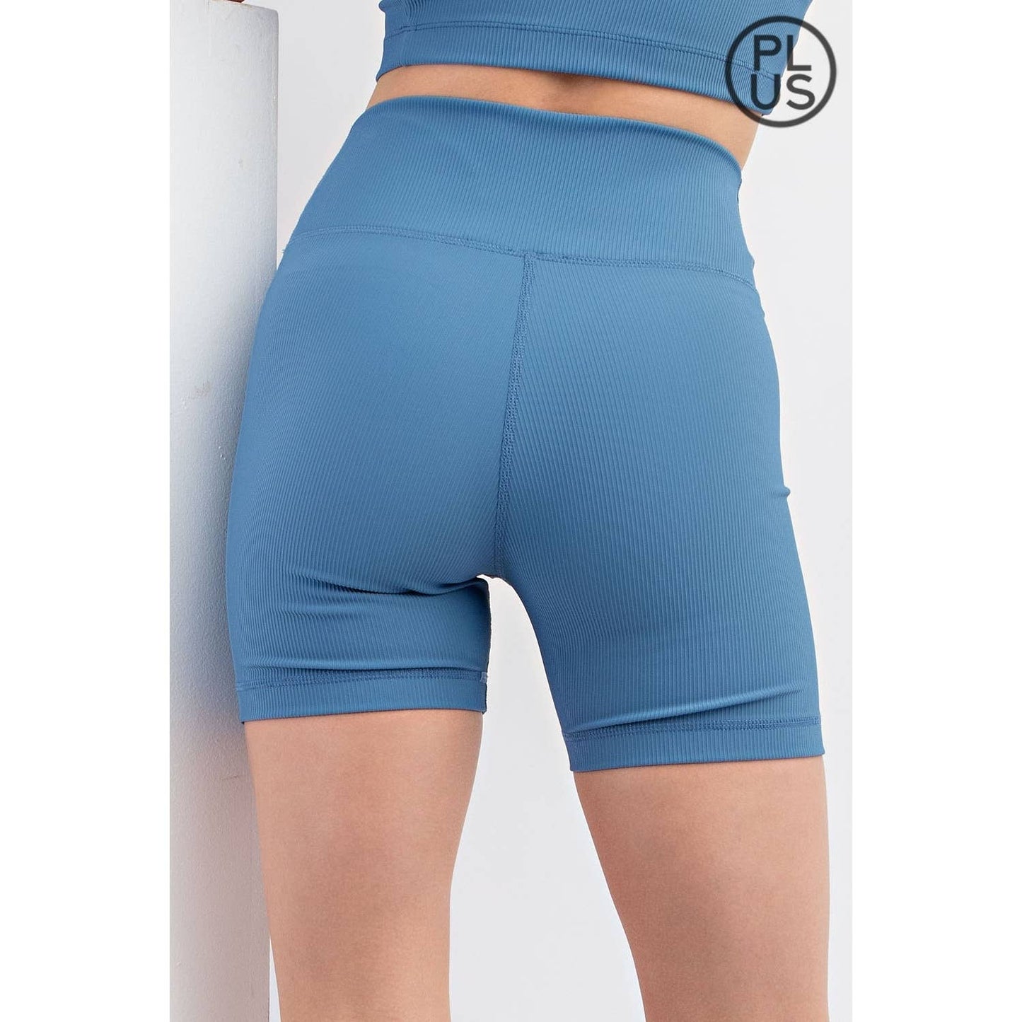 Nylon Rib Biker Pants with Coin Pockets – Plus Size