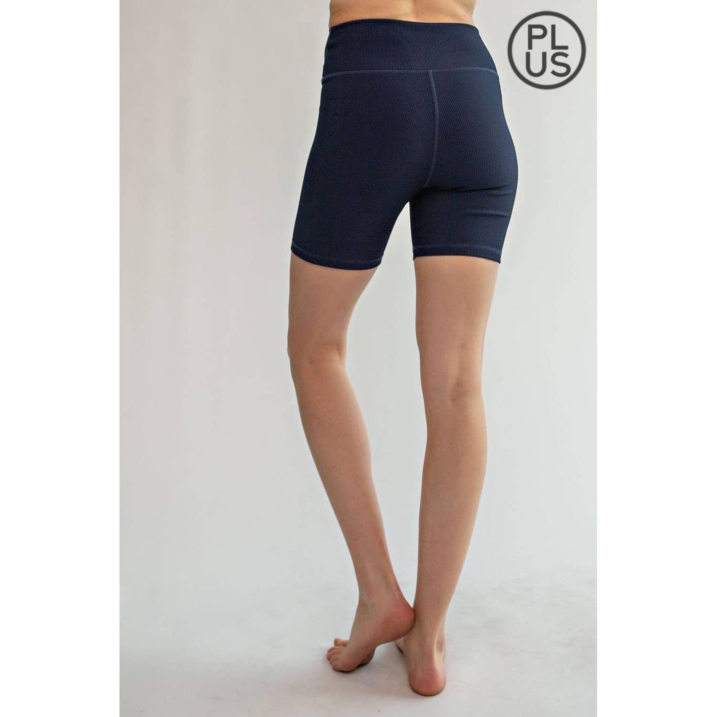 Nylon Rib Biker Pants with Coin Pockets – Plus Size