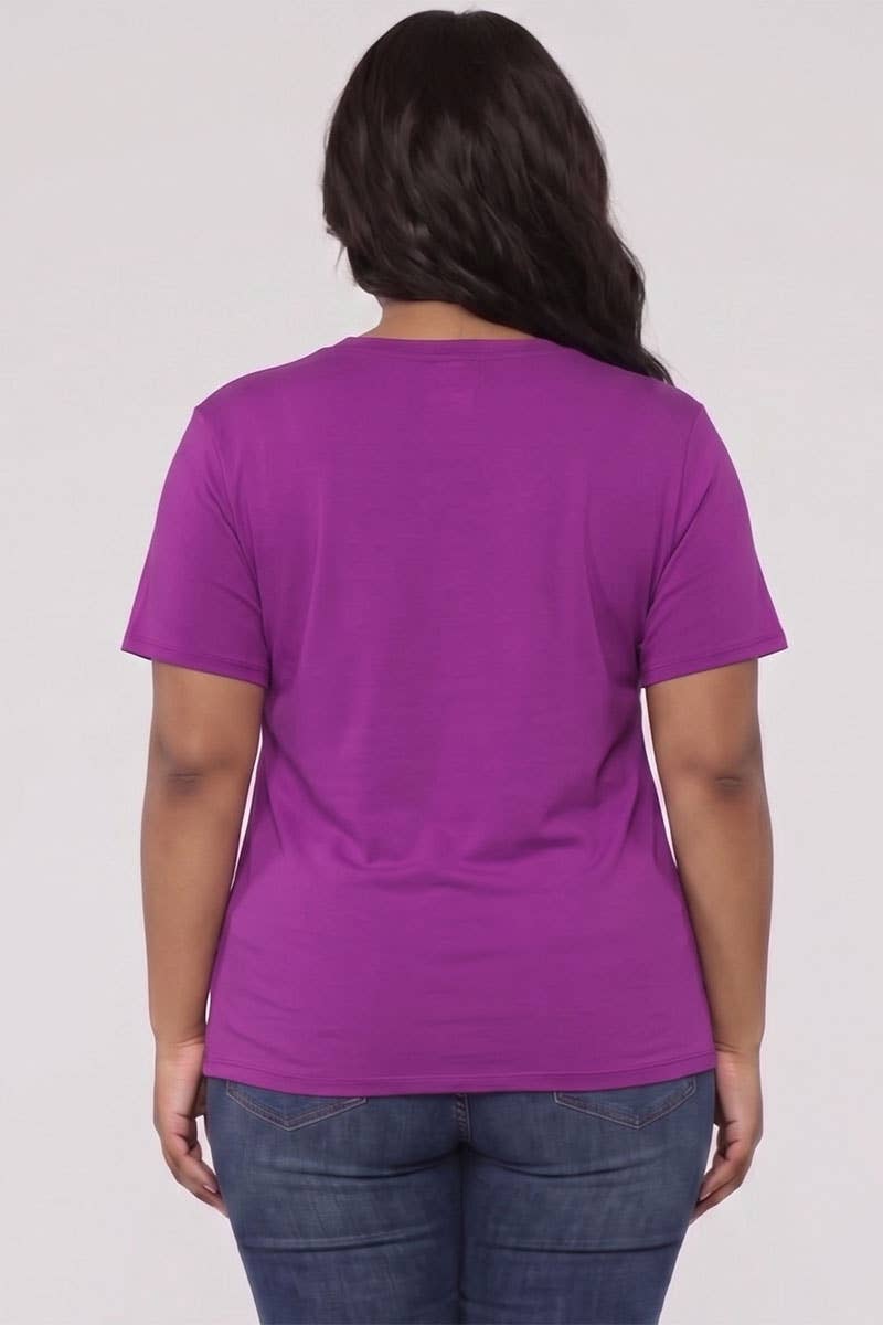 Basic Short Sleeve T-shirt - Plus Size