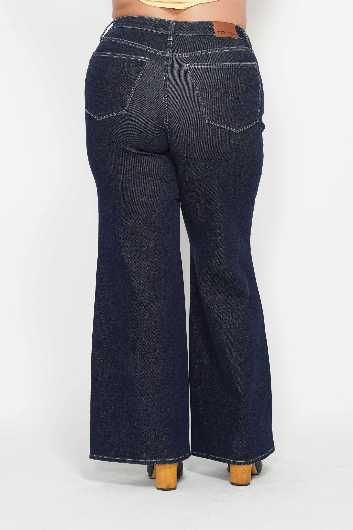 Judy Blue Plus Size High Waisted Tummy Control Retro Wide Leg Jeans