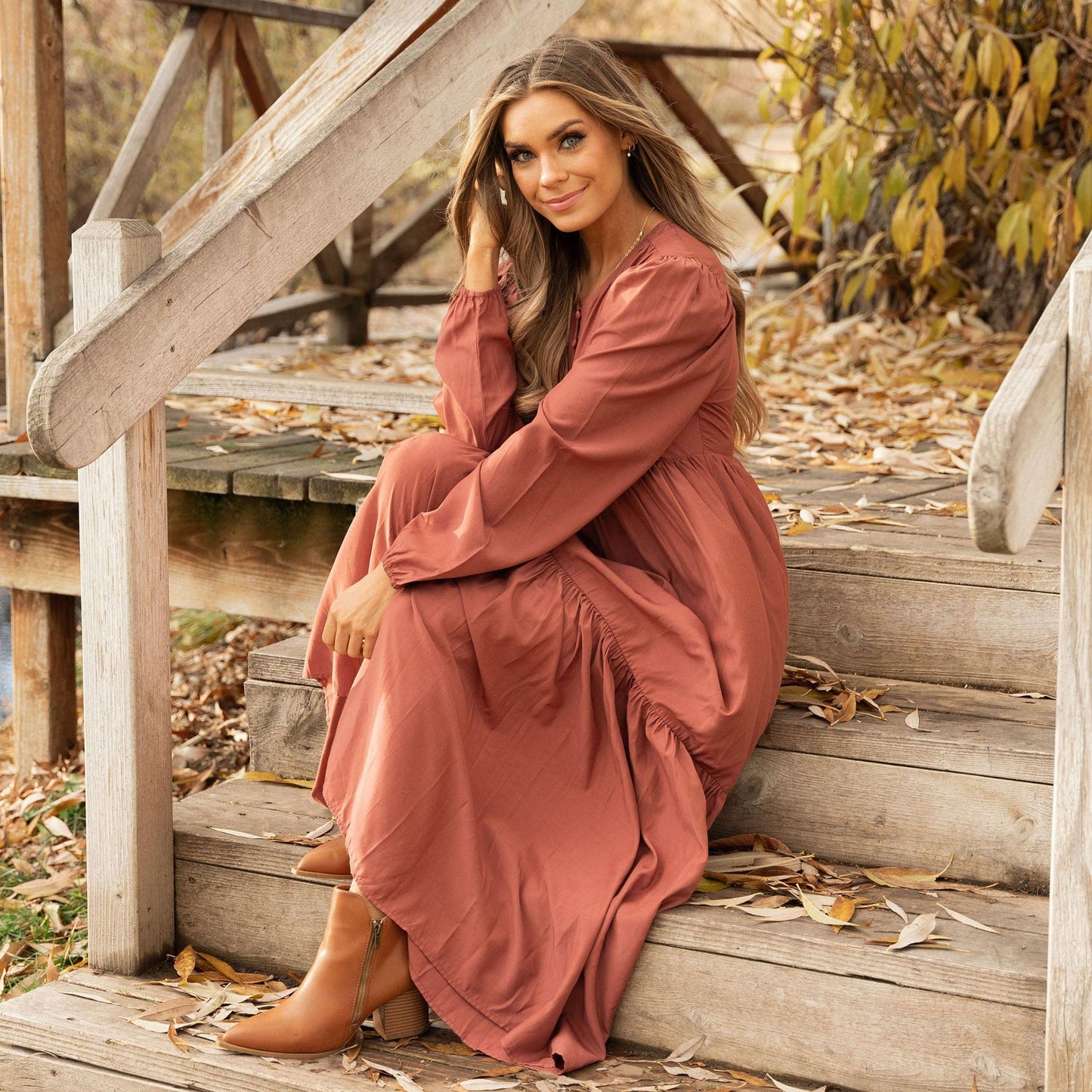 Ellis Dress - Dusty Rose