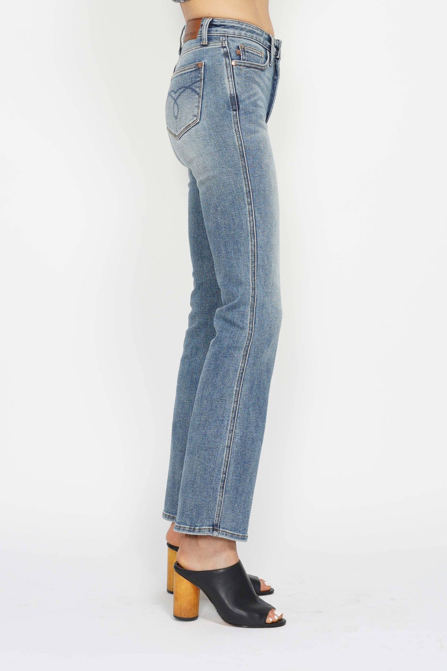 Multi Inseams Tummy Control High Waisted Bootcut Jeans by Judy Blue - Long