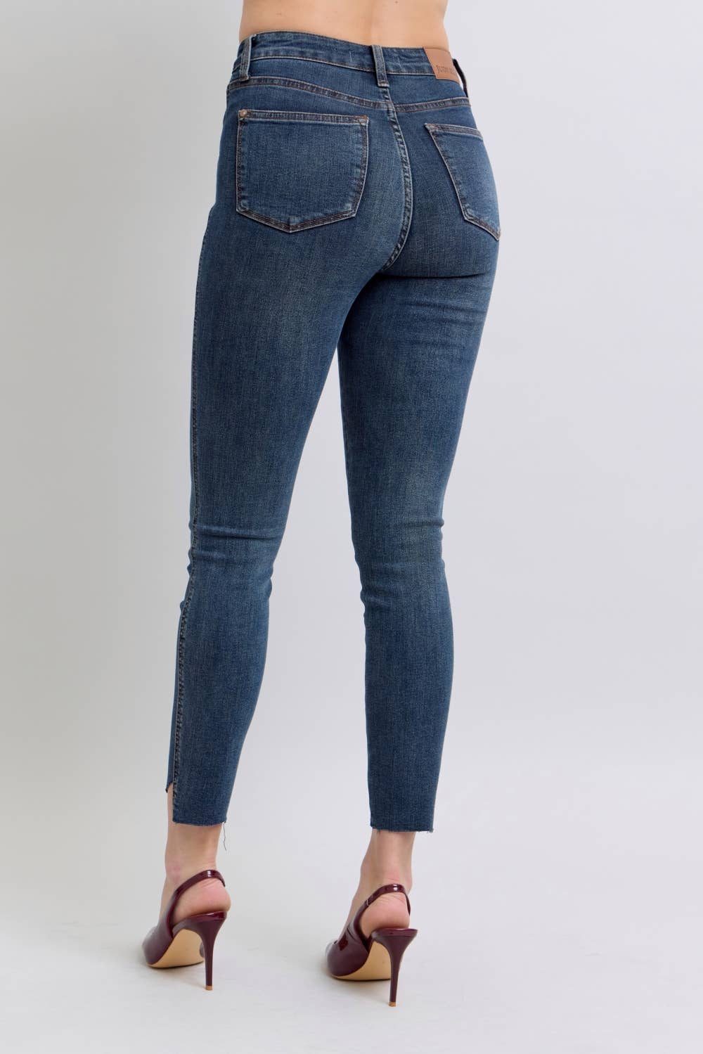 Judy Blue High Waisted Tummy Control Step Hem Skinny Jeans