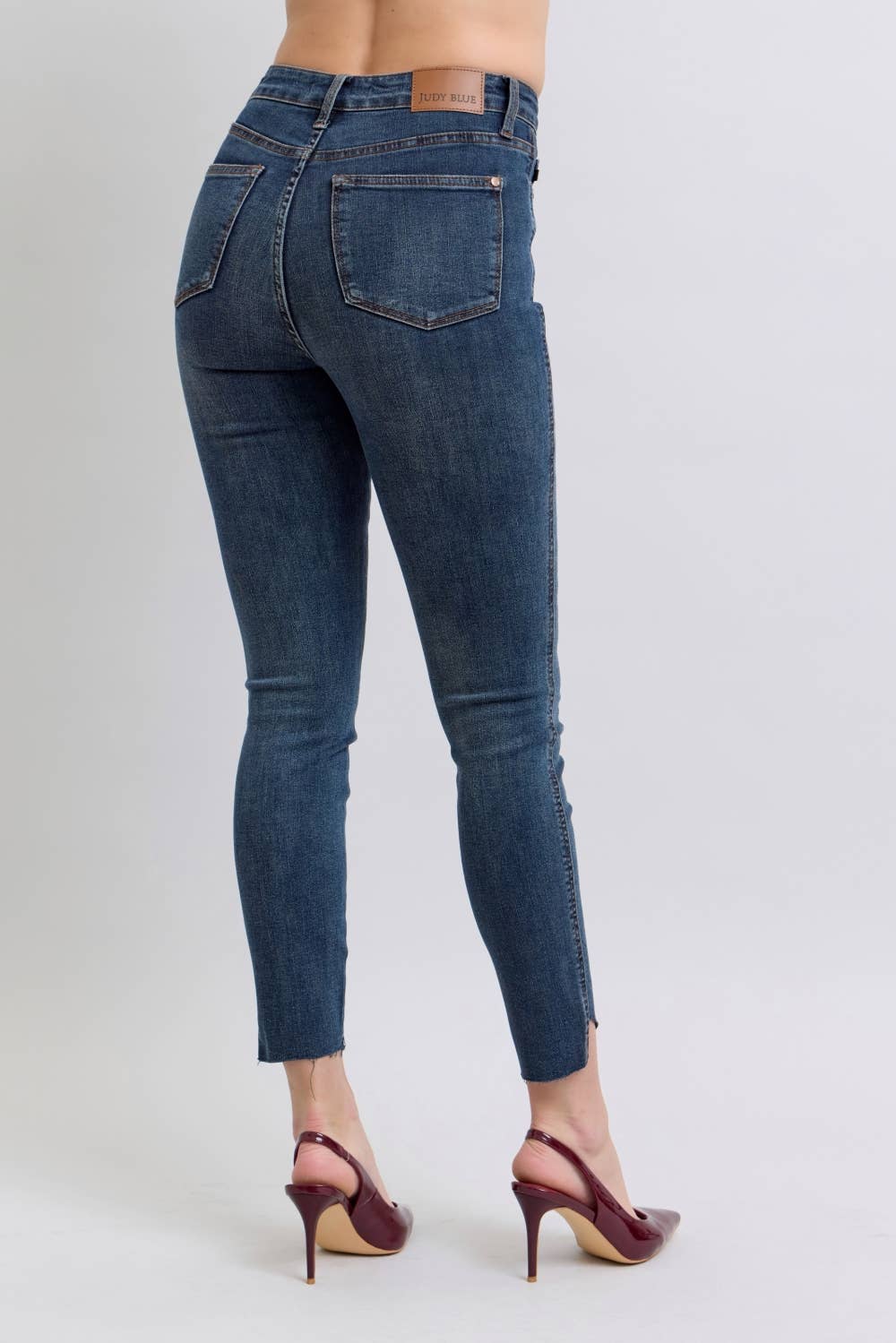 Judy Blue High Waisted Tummy Control Step Hem Skinny Jeans