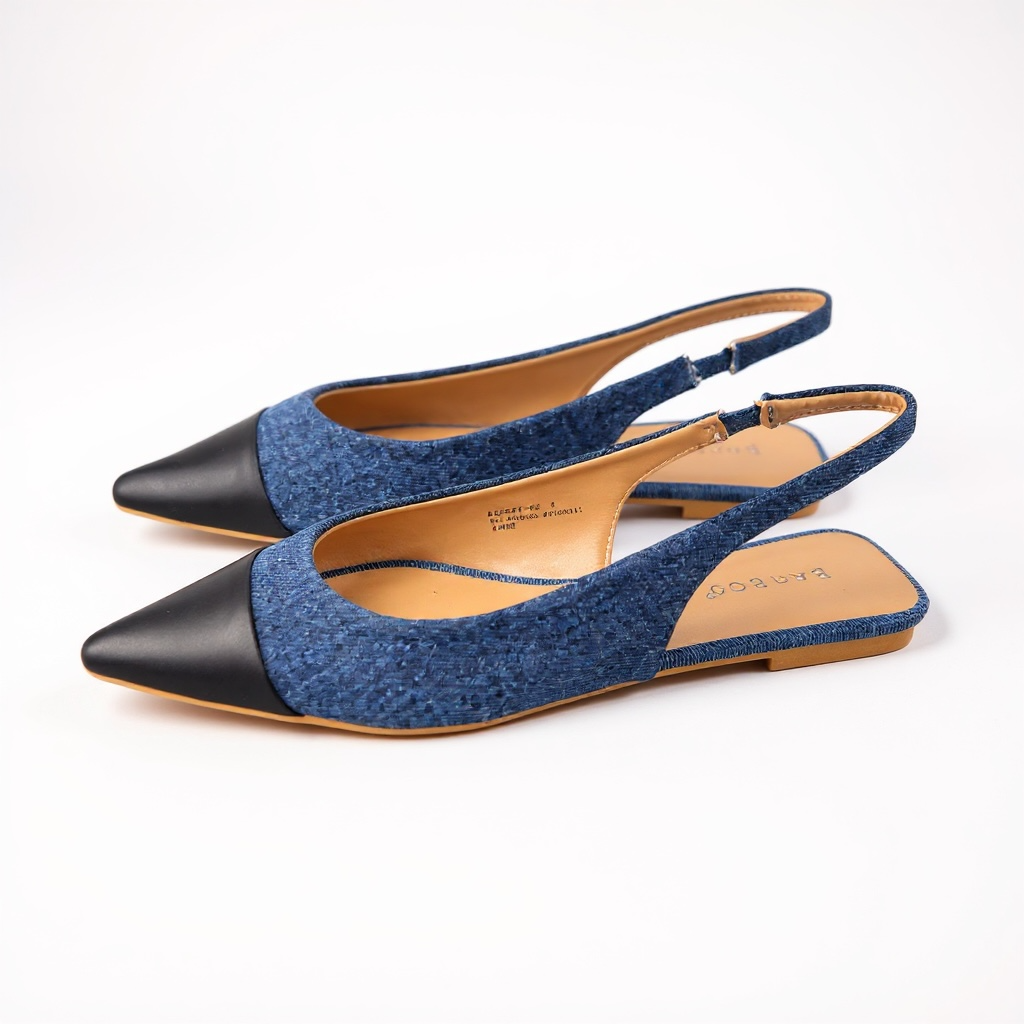 Women’s Slingback Flats with Cap Toe