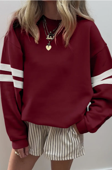 GAME DAY Varsity Striped Sweatshirt