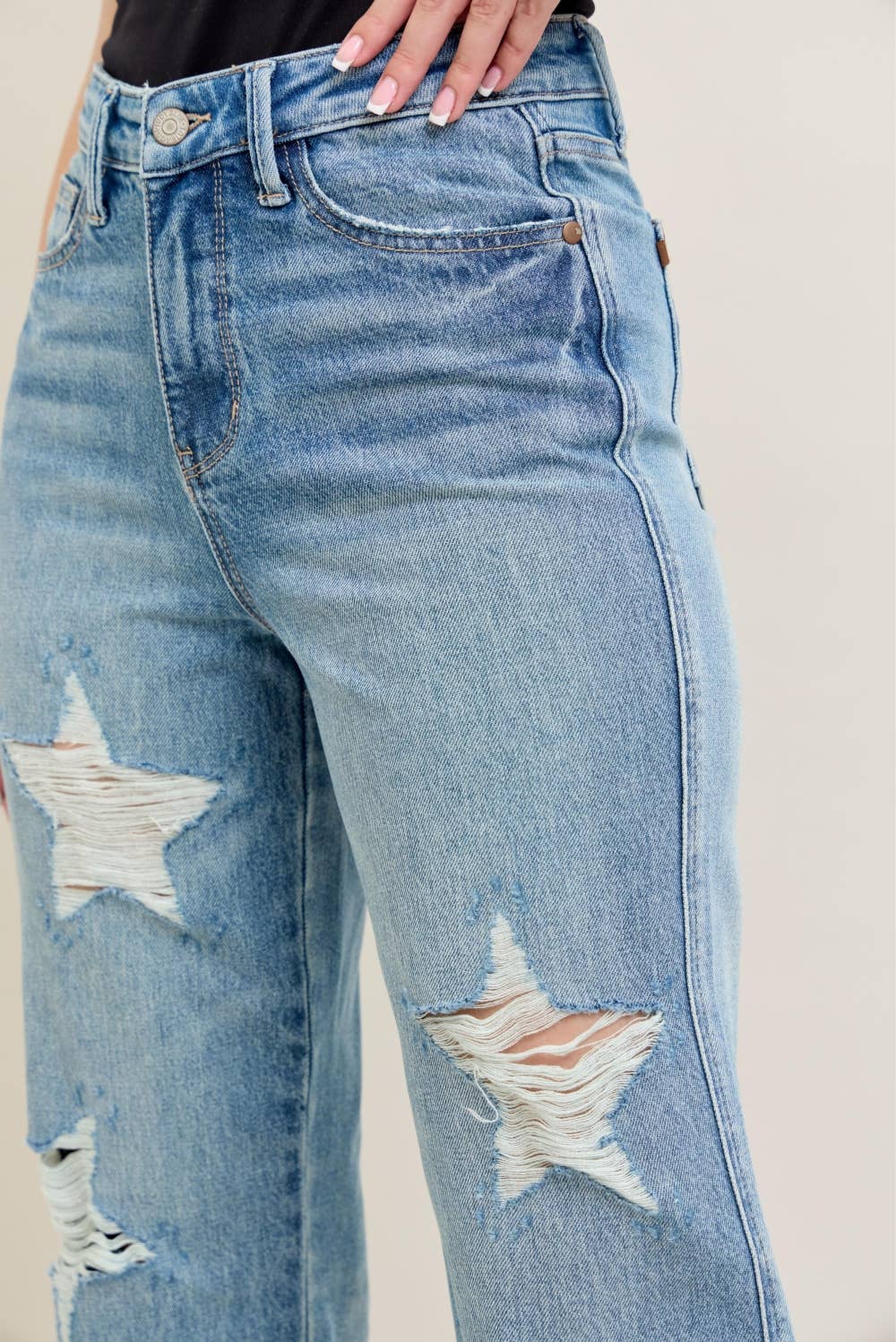 Style Destroy HW Rigid Magic Star Shaped Destroy 90's Straight – The Style Loft