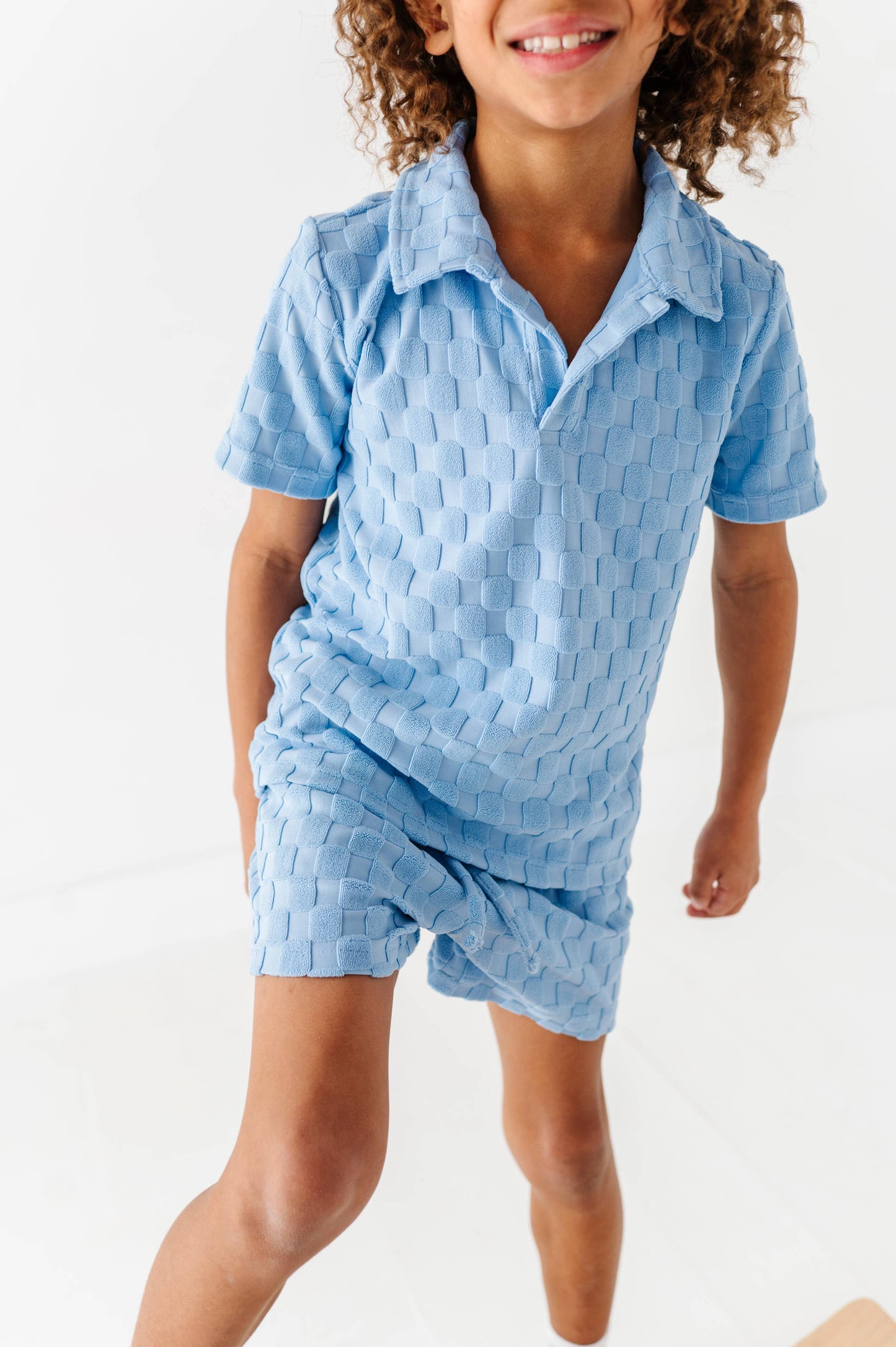 Coastal Blue | BOYS TERRY CHECK SET - COMING SOON!