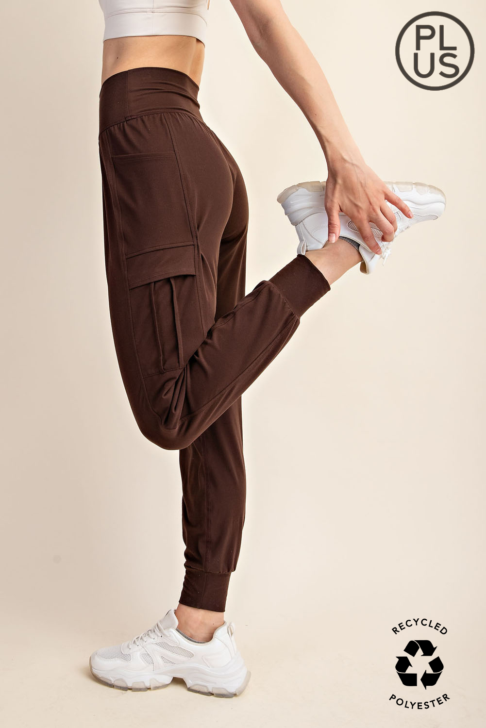 BUTTER JOGGER WITH SIDE POCKETS - PLUS SIZE