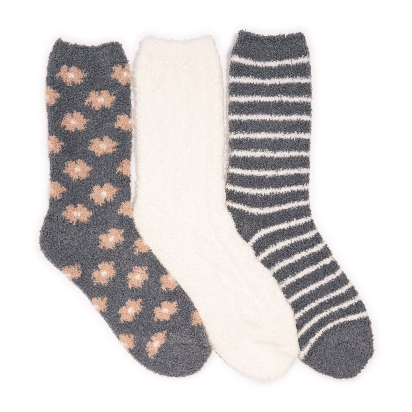 MUK LUKS® Women’s Cozy Crew Socks – 3-Pack Soft & Stylish