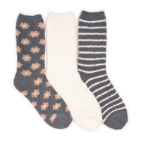 MUK LUKS® Women’s Cozy Crew Socks – 3-Pack Soft & Stylish