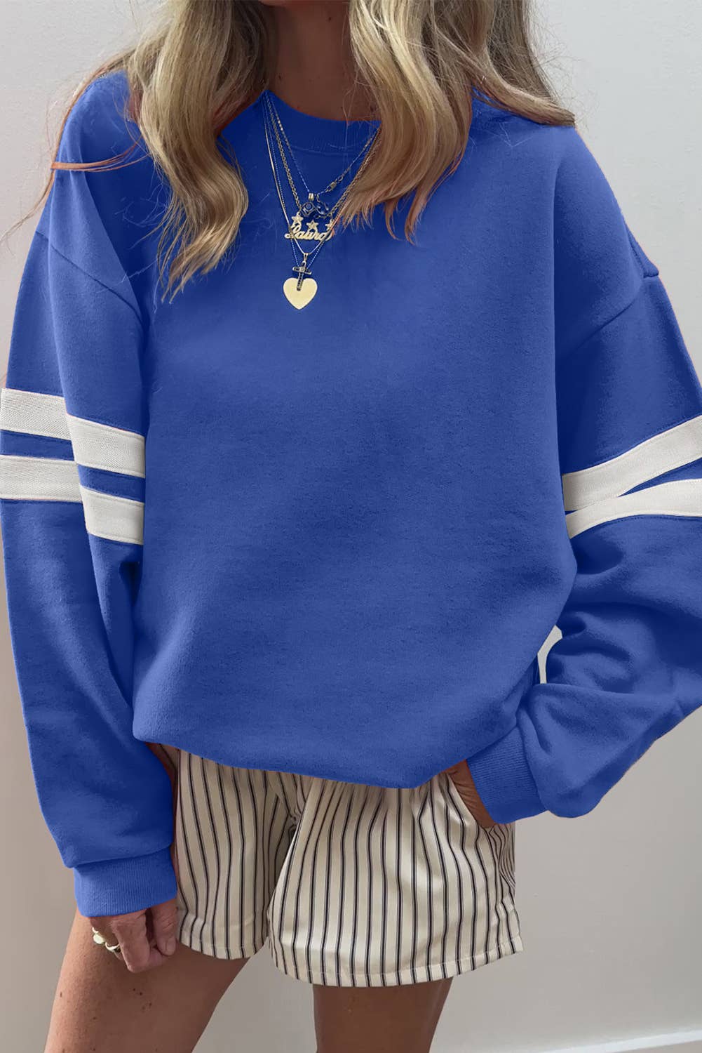 GAME DAY Varsity Striped Sweatshirt