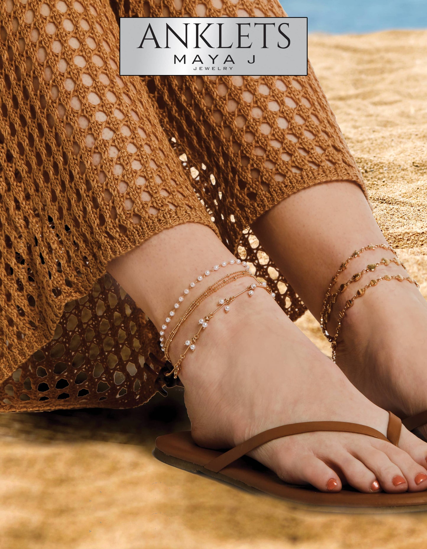 Ankle Bracelets - 14K Gold-Plated