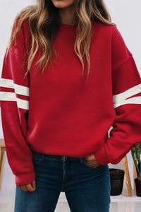 GAME DAY Varsity Striped Sweatshirt