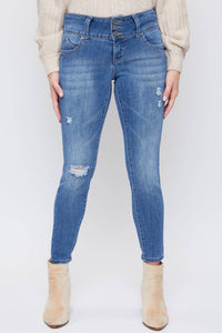 Petite WannaBettaButt Mid-Rise 3-Button Skinny Jeans