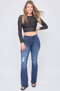 Essential High Rise Flare Jeans – Long Inseam, Tall Fit, Retro 70s Style