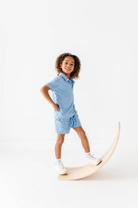 Coastal Blue | BOYS TERRY CHECK SET - COMING SOON!
