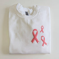 Breast Cancer Awareness Puff Print Crewneck Sweatshirt