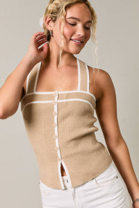 SWEATER RIBBED TANK