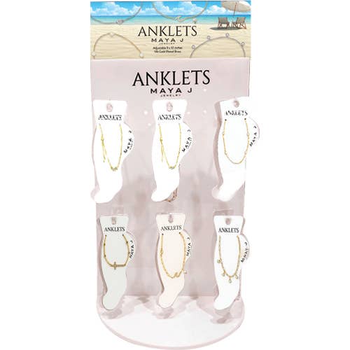 Ankle Bracelets - 14K Gold-Plated