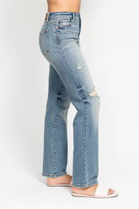 High Waisted Dad Straight Jean - Judy Blue