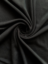 Classic Ribbed V-Neck Dress with Side Slit