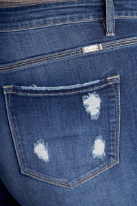 Plus High Rise Button Up Cuffed Super Skinny Jeans