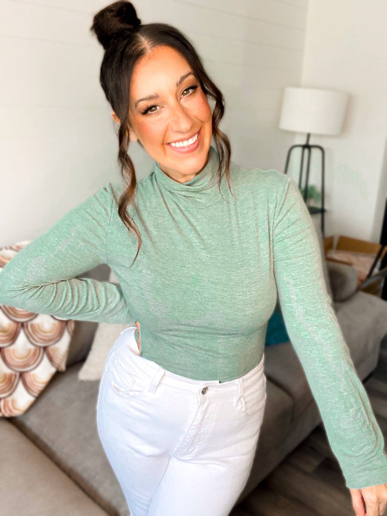 Ribbed Turtleneck Bodysuit – Everyday Luxury