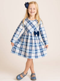 Plaid Prep Bow Dress