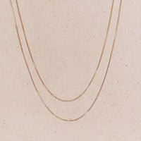 18k Gold Filled Box Chain Very Thin 0.5mm Jewelry Components
